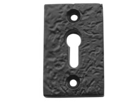 Antique Rectangular Escutcheons 50x32mm Black
