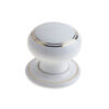 Jedo Porcelain Mortice Door Knobs Goldline White