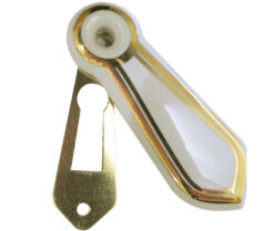 Jedo Porcelain Covered Escutcheon White Goldline