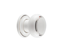 Jedo Porcelain Mortice Door Knobs White Silverline