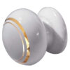 Jedo Porcelain Cupboard Knobs 38mm Goldline White