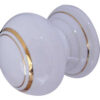 Jedo Porcelain Cupboard Knobs 50mm Goldline White