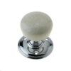 Jedo Porcelain Mortice Door Knobs Polished Chrome