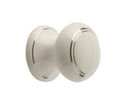 Jedo Porcelain Cupboard Knobs White Silverline