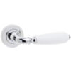 Oxford Handle on Rose Polished Chrome & White Porcelain
