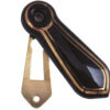 Jedo Porcelain Covered Escutcheon Black Goldline