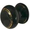 Jedo Porcelain Cupboard Knobs 38mm Goldline Black