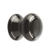 Jedo Porcelain Cupboard Knobs Black Silverline