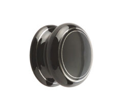 Jedo Porcelain Cupboard Knobs Black Silverline
