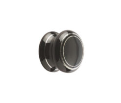 Jedo Porcelain Cupboard Knobs Black Silverline