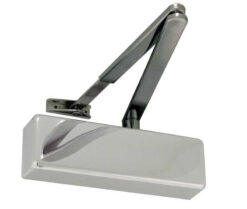 Jedo Standard Door Control with Black Arms en-2-4 Polished Nickel