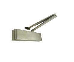 Jedo Slimline Architectural Door Closer with Matching Arms Silver Enamelled