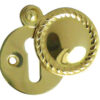 Jedo Georgian Round Covered Escutcheon 32mm Polished Brass