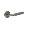 Three One Six Linear Knurled Door Handle Gun Metal