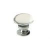 Jedo Oval Glass Cupboard Knobs 41x26mm Polished Chrome