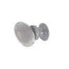 Jedo Oval Glass Cupboard Knobs 41x26mm Satin Chrome