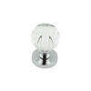 Polished Chrome Glass Pumpkin Mortice Knob