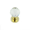 PVD Faceted Glass Mortice Knob