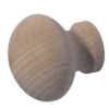 Jedo Wooden Cupboard Knobs 38mm Unvarnished