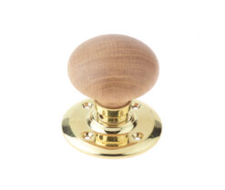 Jedo French Oak Mortice Door Knobs Polished Brass