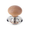 Jedo French Oak Mortice Door Knobs Polished Nickel