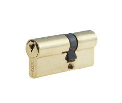 Jedo Euro Profile Offset Double Cylinders to Differ 40x50mm Polished Brass