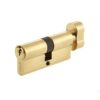Euro Profile Cylinders & Turns Keyed to Differ  60mm Polished Brass