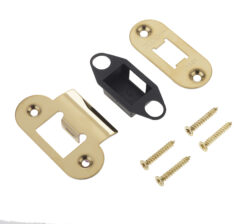 Jedo Radiused Accessory Packs for Heavy Duty Tubular Latches Brass Finish
