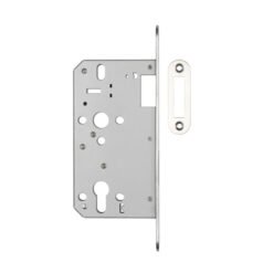 Jedo Architectural Din Deadlocks 60mm backset radiused Satin Stainless Steel