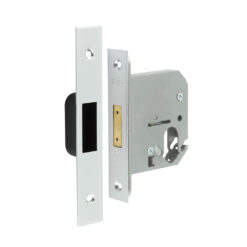 Jedo Oval Profile Deadlocks 76mm Satin Chrome