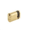 Oval Profile Single Cylinders 45mm Polished Brass