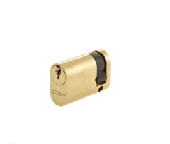 Oval Profile Single Cylinders 45mm Polished Brass
