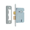 Jedo Kontrax 2 Lever Sashlocks with Radiused Forend & Strike Plate 65mm Satin Nickel
