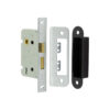 Jedo Kontrax 2 Lever Sashlocks with Square Forend & Radiused Strike Plate 65mm Satin Nickel