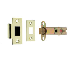 Jedo Double Sprung Tubular Latches 96mm Polished Brass / Satin Chrome