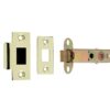Jedo Double Sprung Tubular Latches 78mm Polished Brass / Satin Chrome