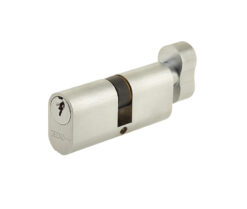 Oval Profile Cylinders & Turns 70mm Satin Chrome