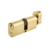 Oval Profile Cylinders & Turns 80mm Polished Brass