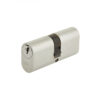 Oval Profile Double Cylinders 80mm Satin Chrome
