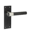 Nero T-Bar Door Handles on Latchplate Black