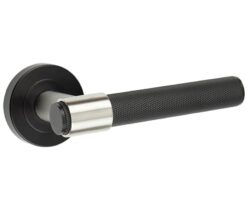 Nero T-Bar Knurled Black Door Handle