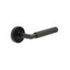 Three One Six Linear Knurled Door Handle Black