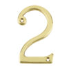 Jedo 75mm Screw Fix Numerals Polished Brass No. 2