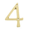 Jedo 75mm Screw Fix Numerals Polished Brass No. 4