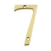 Jedo 75mm Screw Fix Numerals Polished Brass No. 7