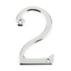 Jedo 75mm Screw Fix Numerals Polished Chrome No. 2