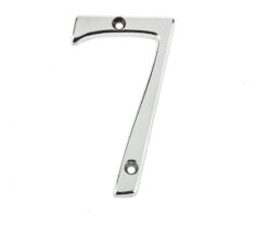 Jedo 75mm Screw Fix Numerals Polished Chrome No. 7