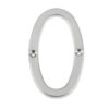 Jedo 75mm Screw Fix Numerals Satin Chrome No. 0