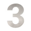 150mm Numerals SSS Finish 150mm Satin Stainless Steel No. 3