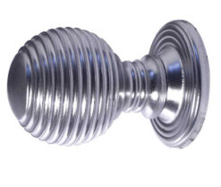 Jedo Reeded Cupboard Door Knobs 28mm Satin Chrome
